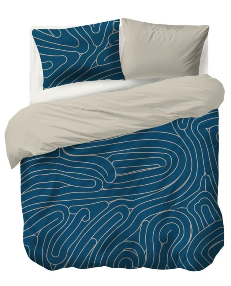 Auping Meandering blue Dekbedovertrek
