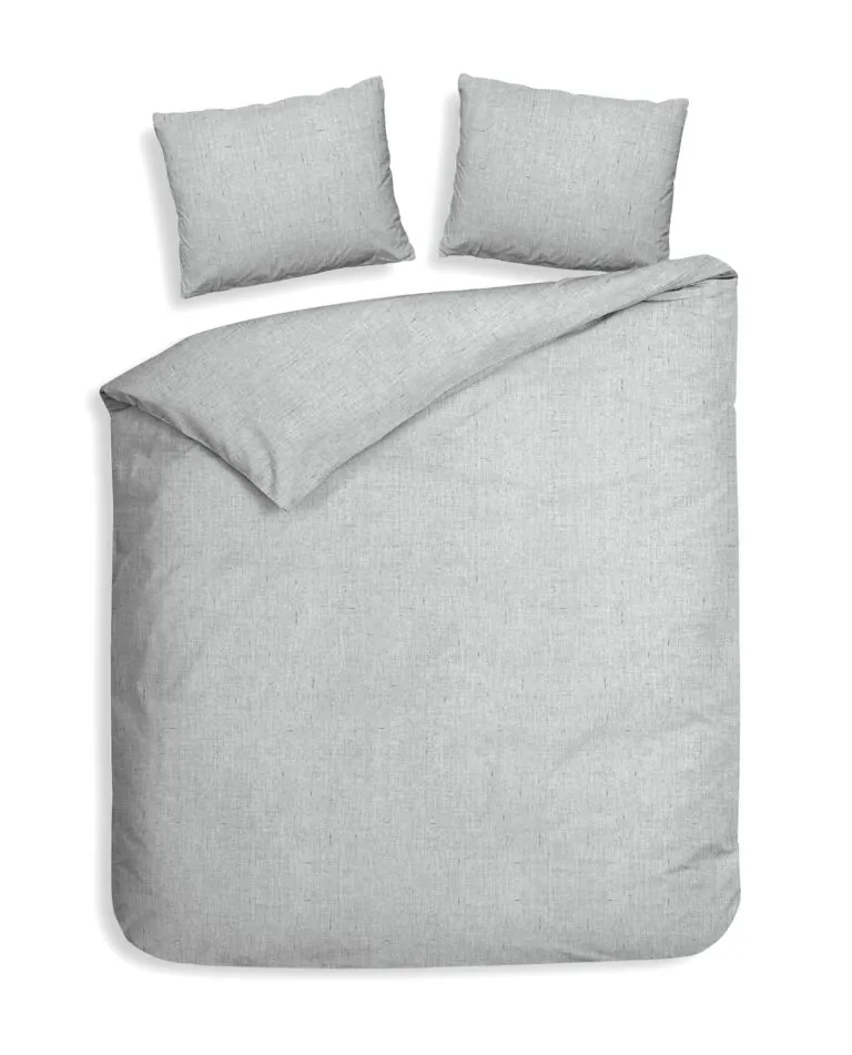 Heckettlane Franela Light Grey Dekbedovertrek | 140x200/220