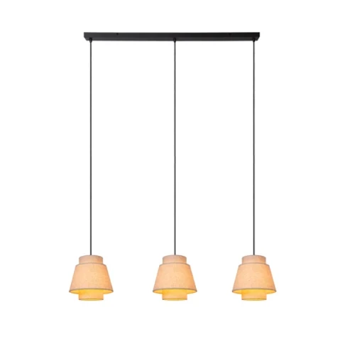 Lucide Tribute hanglamp beige 3-lichts