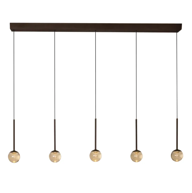 Lucide Calina hanglamp koffie 5-lichts