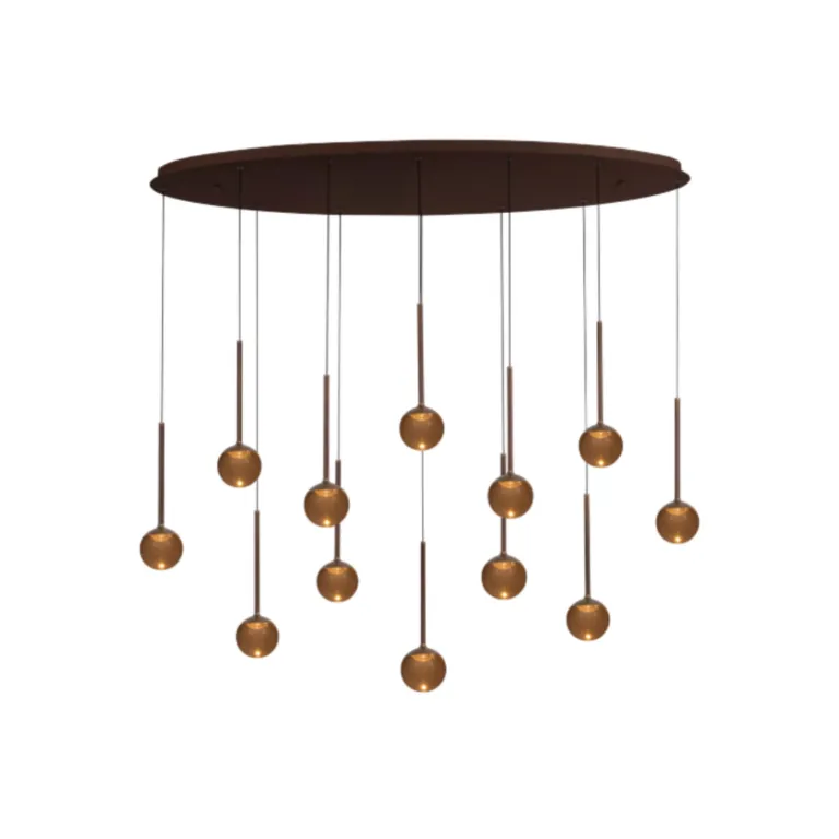 Lucide Gisela hanglamp amber 8-lichts