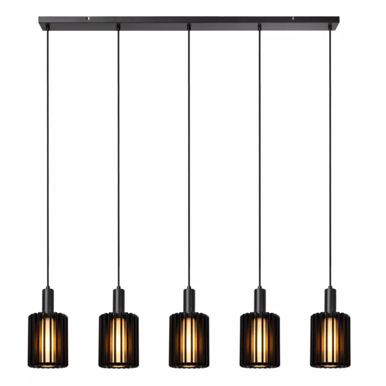 Lucide Lambres hanglamp zwart 5-lichts